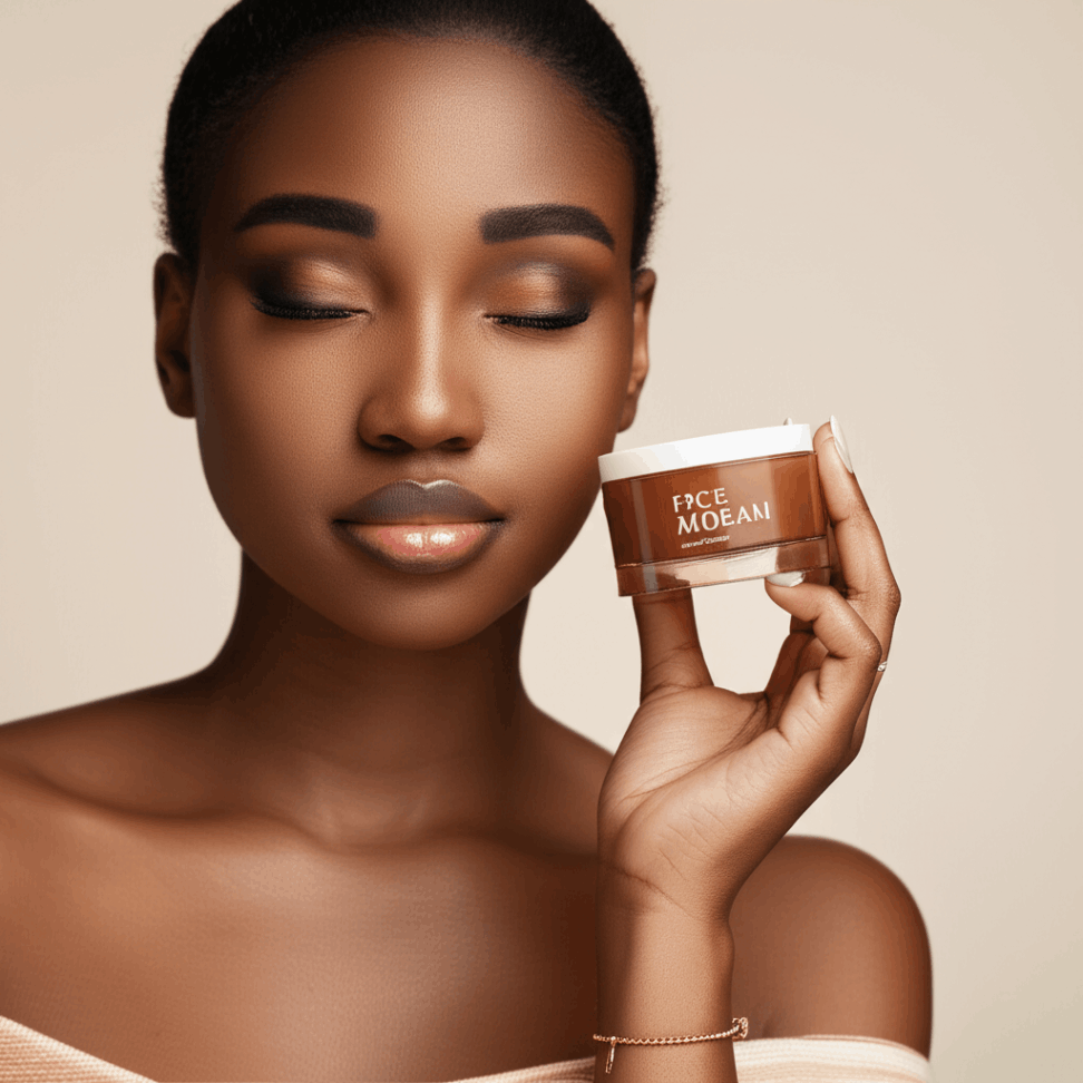 Free African Model face cream brown and cream color theme_ - Variation 2